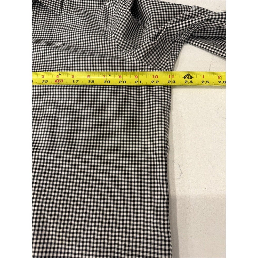 Lauren Ralph Lauren Non-Iron Gingham Button-Down Shirt | Black & White | Size XL - Picture 8 of 9